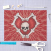 Gotische Rode Hart van Botten Witte Schedel Spiraa Tissuepapier (Craft)