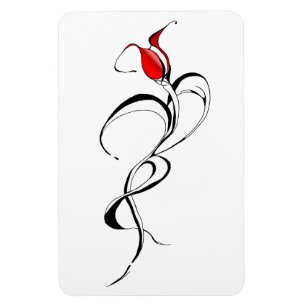 Gotische Rode Roos Dames Surreal Tribal Tattoo Kun Magneet