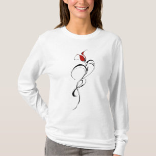 Gotische Rode Roos Dames Surreal Tribal Tattoo Kun T-shirt