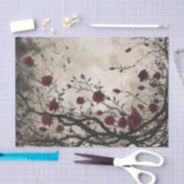 Gotische rode rozen en doornen tissuepapier (Craft)