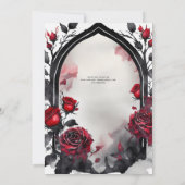 Gotische Rode Zwarte Rozen Tot de Dood Ons Scheidt Kaart (Achterkant)