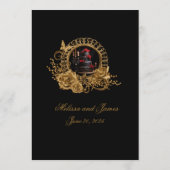 Gotische Romance Bruiloft Receptie Diner Menu (Achterkant)