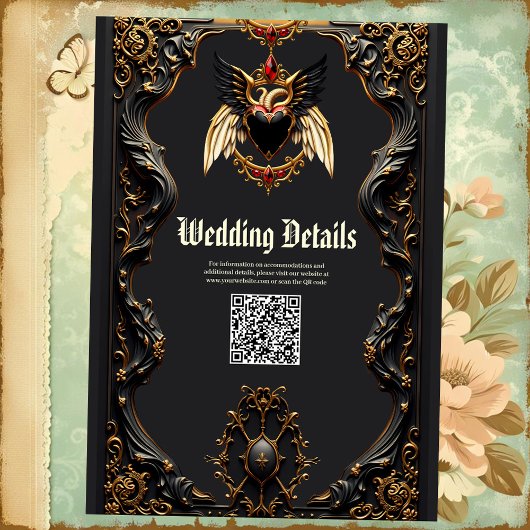 Gotische Romance in de schaduw van de liefde. Informatiekaartje