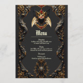 Gotische Romance in de schaduw van de liefde. Menu (Voorkant)