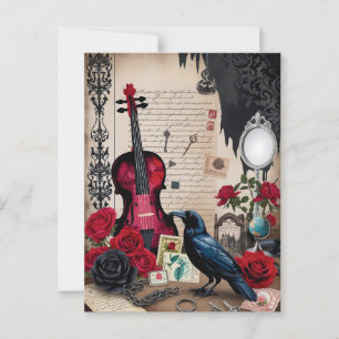 Gotische Romantische Vintage Victoriaans Elegant Briefkaart
