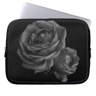 Gotische Romantische Zwarte Rozen Laptop Sleeve