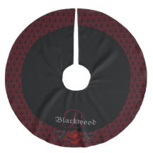 Gotische Rood Zwarte Damast Roos