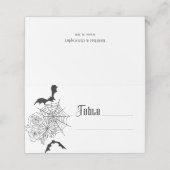 Gotische Roos Bat Spiderweb Wedding (Buitenkant ongevouwen)