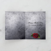 Gotische Roos & Cobwebs Moederdag Kaart (Binnen)