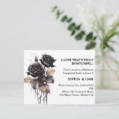 Gotische Roos Halloween Feestelijke Uitnodiging (Staand voorkant)