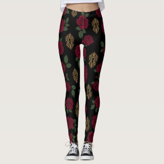 Gotische Roos & Sleutelgat Patroon Leggings