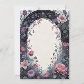 Gotische roze bloementuin poort heidense handvaste kaart (Achterkant)