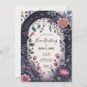 Gotische roze bloementuin poort heidense handvaste kaart (Voorkant)