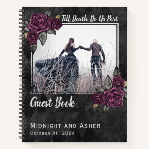 Gotische Rozen bruiloft gastenboek Notitieboek