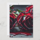 Gotische Rozen bruiloft Kaart (Achterkant)