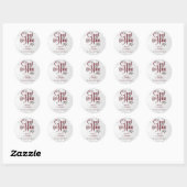 Gotische Rozen Cloud Nine Halloween Bruiloft Ronde Sticker (Vel)