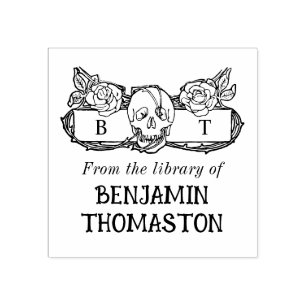  Gotische Rozen en Thorns Bibliotheek Boeknaam Rubberstempel