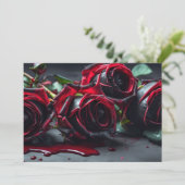 Gotische Rozen Halloween Kaart (Staand voorkant)