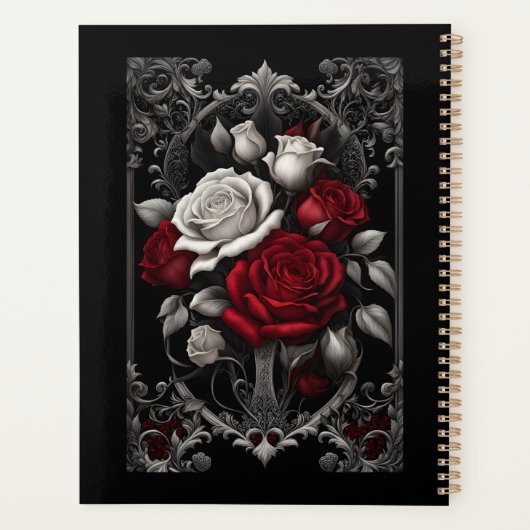 Gotische Rozen in Lijst Planner (Achterkant)