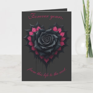 Gotische Rozen Melancholische Elegantie Kaart