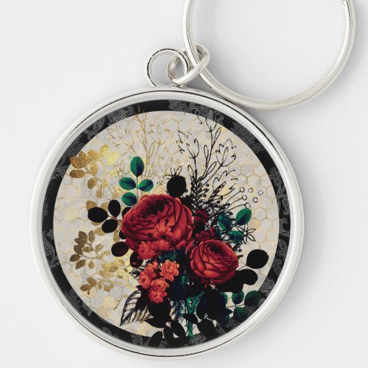 Gotische Rozen Sleutelhanger (Voorkant)