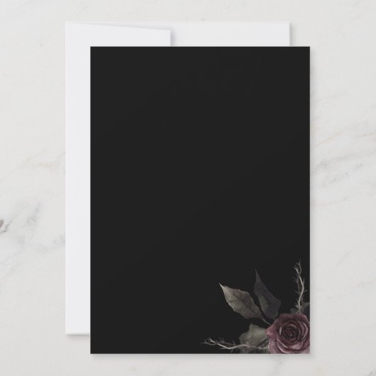 Gotische Rozen sparen de Datum Save The Date (Achterkant)