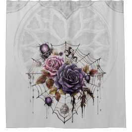 Gotische rozen spooky Halloween feest Douchegordijn
