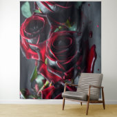 Gotische rozen trouwfoto achtergrond wandkleed (In situ)