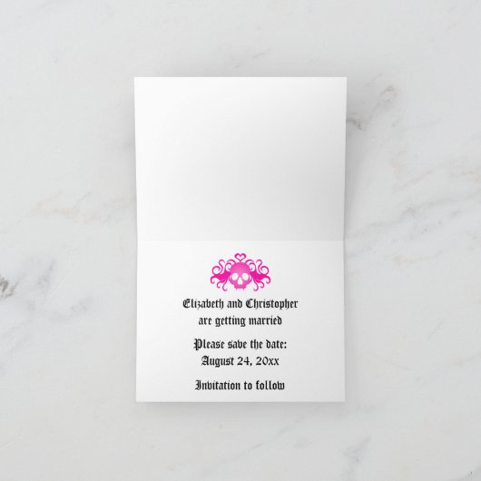 Gotische Save the Date bruiloft Aankondiging (Binnen)