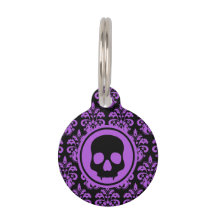 Gotische schattige schedel paarse zwart spooky