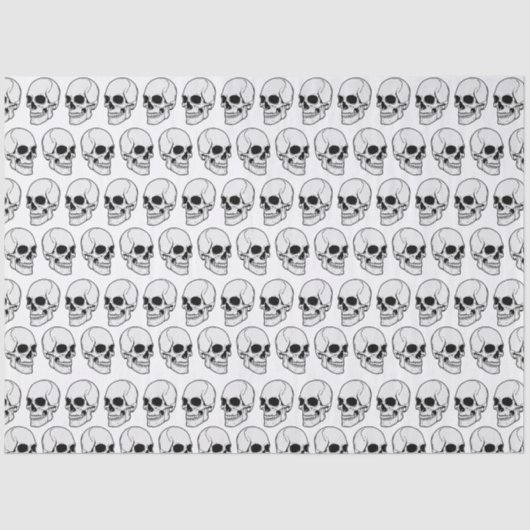 Gotische schedel #1F schuin Uitzicht Tissuepapier (Voorkant)