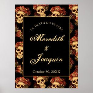 Gotische Schedel Aangepaste Welkom Halloween Bruil Poster