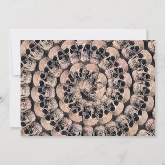 Gotische schedel  Abstract Halloween Party Kaart (Achterkant)