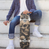 Gotische Schedel Art Macabre Skeleton Smoke Skateboard