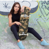 Gotische Schedel Art Macabre Skeleton Smoke Skateboard