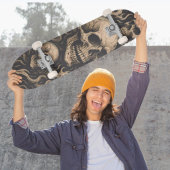 Gotische Schedel Art Macabre Skeleton Smoke Skateboard