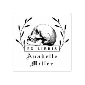 Gotische schedel Elegant  Botanisch Boek Rubberstempel (Afrduk)