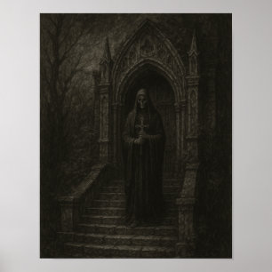Gotische Schedel en Grafposter Poster
