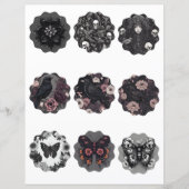 Gotische schedel en insecten Scrapbook Ephemera la (Voorkant)