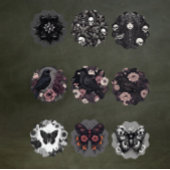 Gotische schedel en insecten Scrapbook Ephemera la