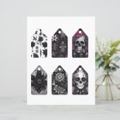 Gotische schedel en insecten Scrapbook Ephemera la (Staand voorkant)