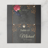 Gotische schedel en raaf. (Buitenkant ongevouwen)