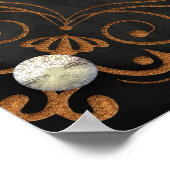 Gotische schedel en raaf. poster (Hoek)