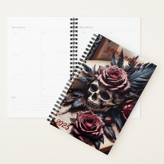  - "Gotische schedel en Rozen #1" Planner (Display)