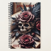  - "Gotische schedel en Rozen #1" Planner (Voorkant)