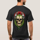 Gotische schedel en slang Basic Donker T-shirt (Achterkant)
