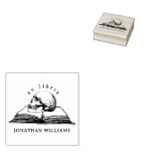  gotische schedel ex libris aangepaste boek 	rubberstempel (Gestempeld)