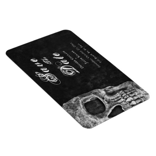 Gotische schedel Hallobruiloft Save the Date Magneet (Rechterzijde)