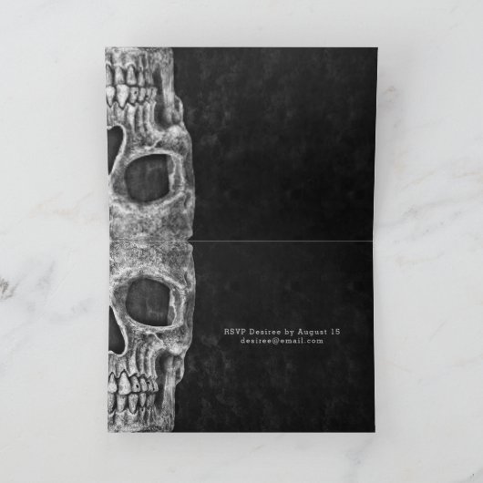 Gotische Schedel Hoofd Halloween Bruiloft (Binnen)