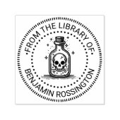 Gotische schedel in fles NT Library Boeknaam Zelfinktende Stempel (Design)